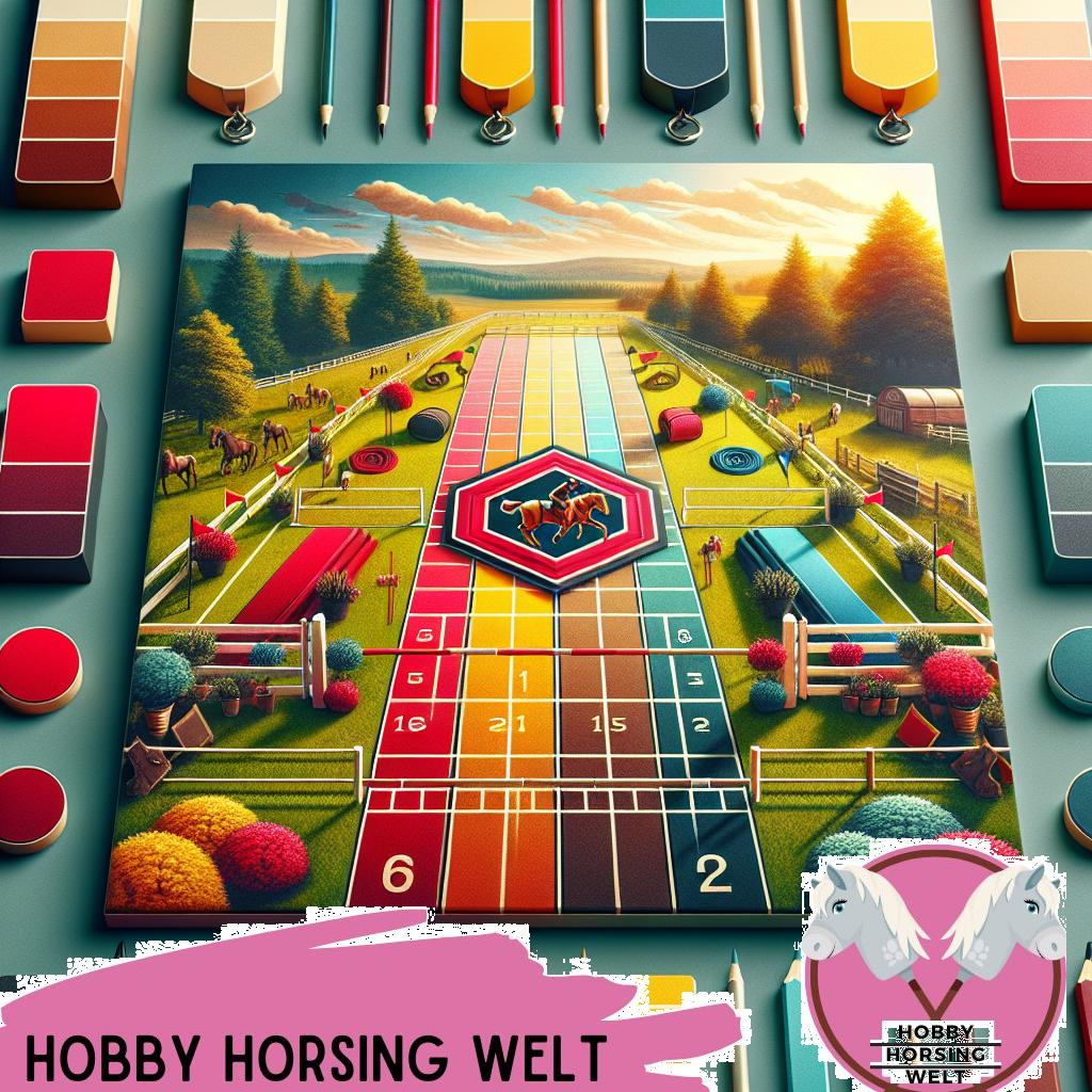 ALT-Text: „Bodenmarkierungen für Trainingsplätze im Hobby Horsing, die klare Linien und Figuren auf einem Trainingsfeld darstellen, um das Training für Reiter und Pferde zu unterstützen.“