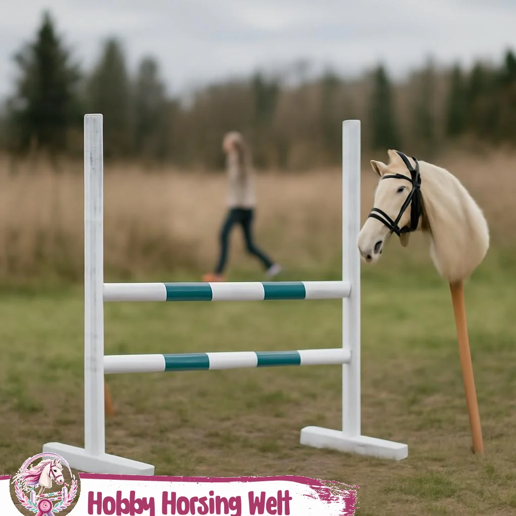Hobby-Horse-Hindernis-Set mit bunten Hürden und Stangen
