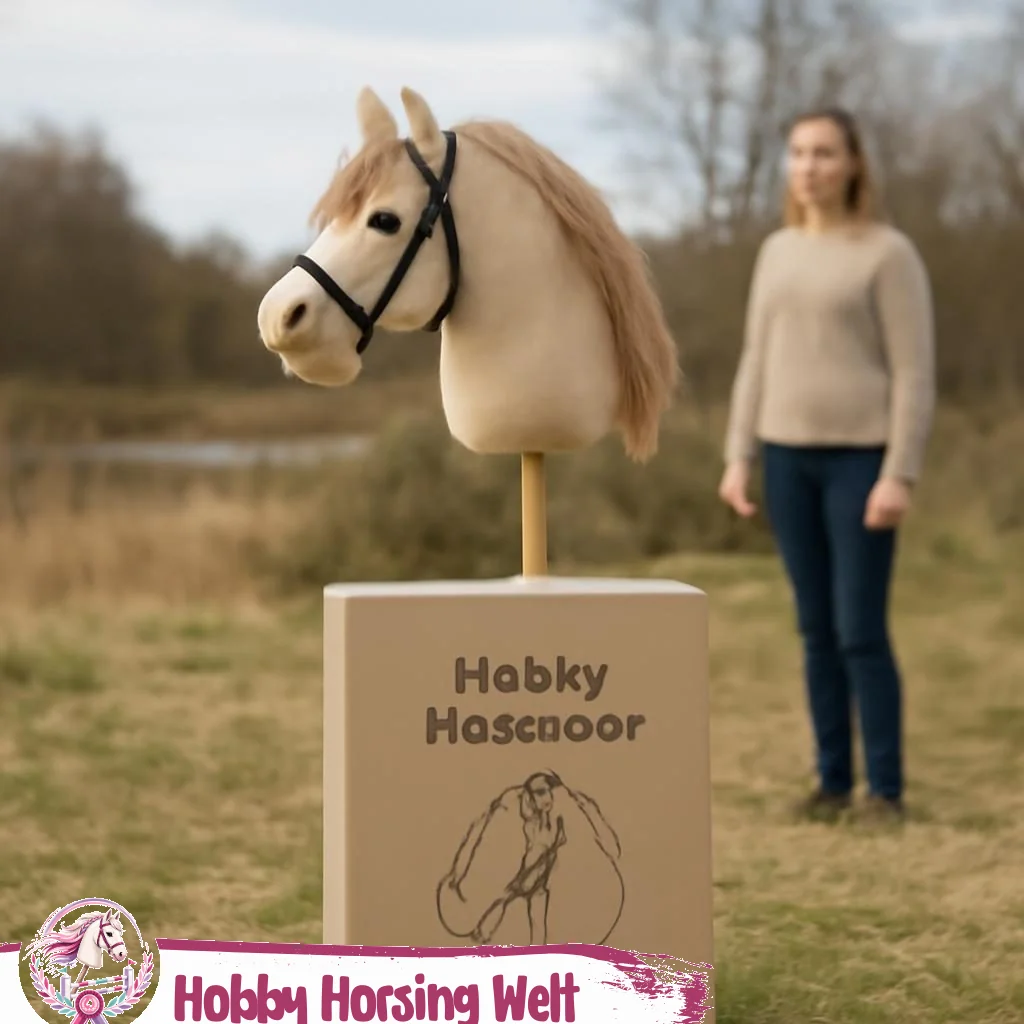 Hobby-Horse-Set mit Stoffpferd und farbigen Bändern