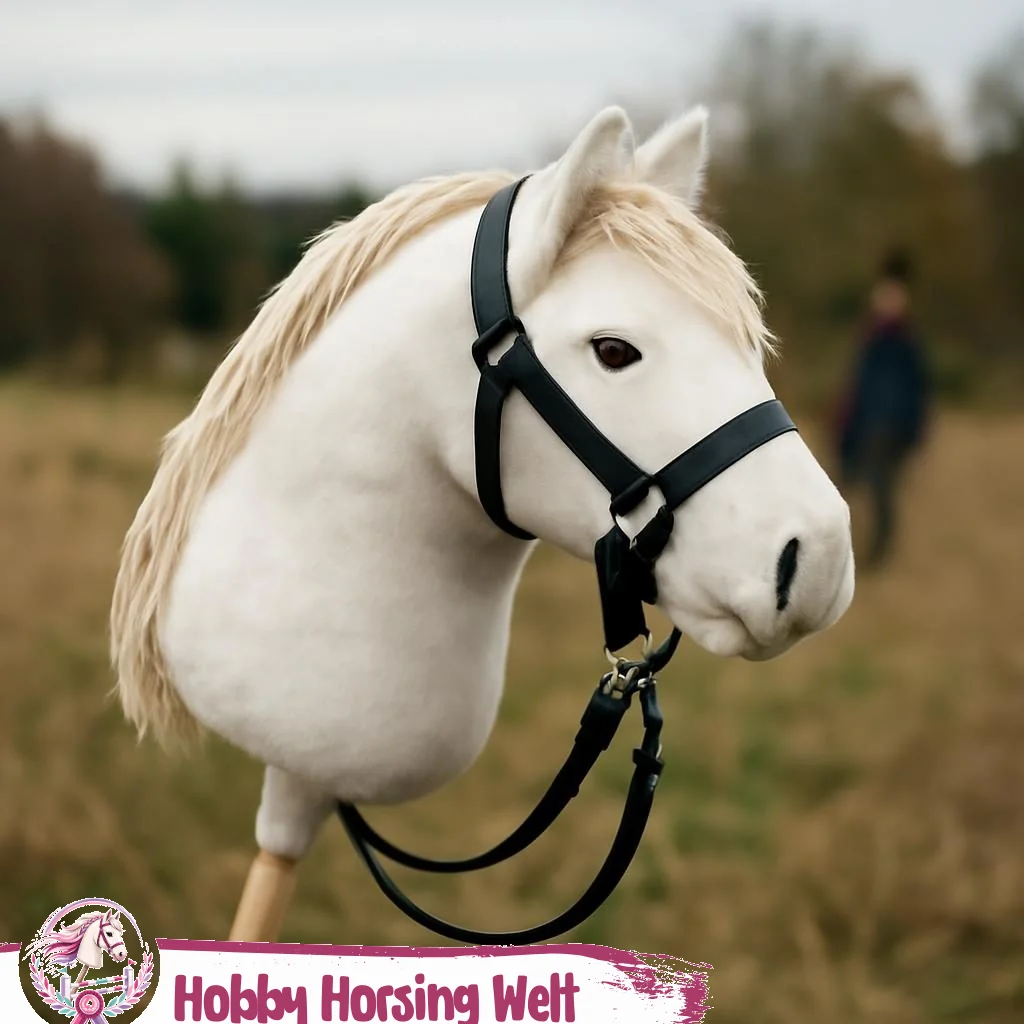 Halfterset für Hobby-Horse in verschiedenen Farben auf weißem Hintergrund